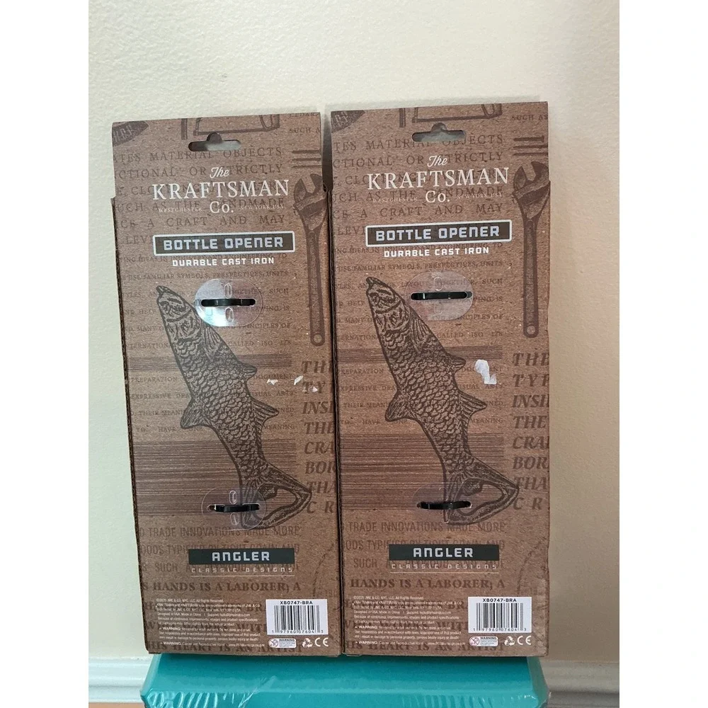 Two‎ The Kraftsman Angler Fish Cast Iron Bottle Opener Durable New